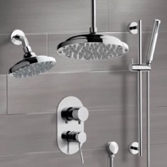 Dual Shower Head Shower System with Handheld